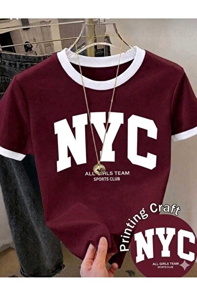 COHERENT Unisex Ανδρικό/Γυναικείο T-Shirt NYC με ΔΙΑΦΟΡΕΤΙΚΟ ΚΟΛΑΡΟ Προσαρμοσ...