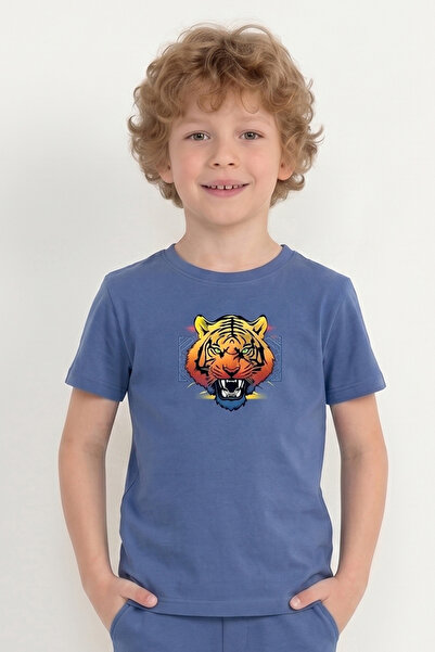Modmey Printed Short Sleeve Boys' T-Shirt B8