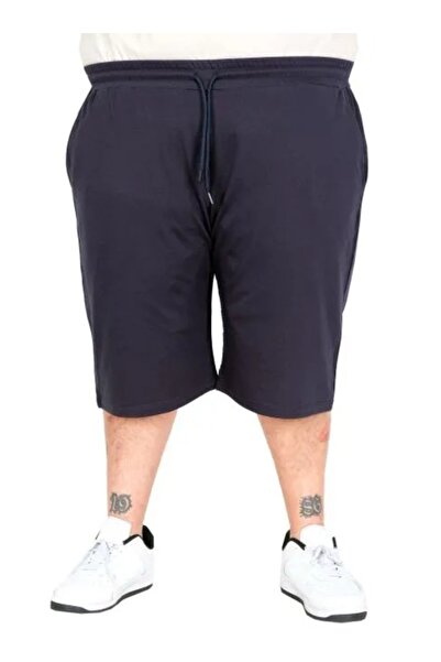cusseli شورت قطني ممشط للرجال مقاس كبير C26260 أزرق داكن