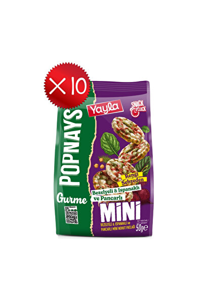 Yayla Popnays Gurme Bezelye Ispanak ve Pancarlı Mini Nohut Patlağı 50 g x10
