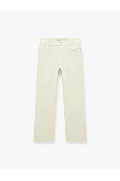 Koton Βαμβακερό τζιν παντελόνι με κουμπιά καμπάνα - Kick Flare Jeans
