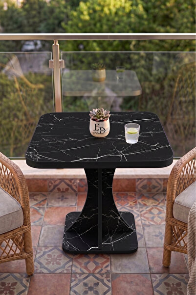 ED Efelez Design Balkon Kahve Masası , Çok Amaçlı Sehpa , Tulip Kare Balkon S...