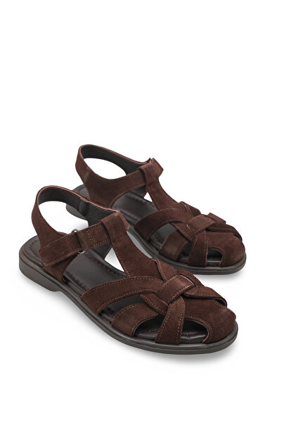 LOJO Γυναικεία πέδιλα από γνήσιο δέρμα με λουράκι στον αστράγαλο και κλειστή ...