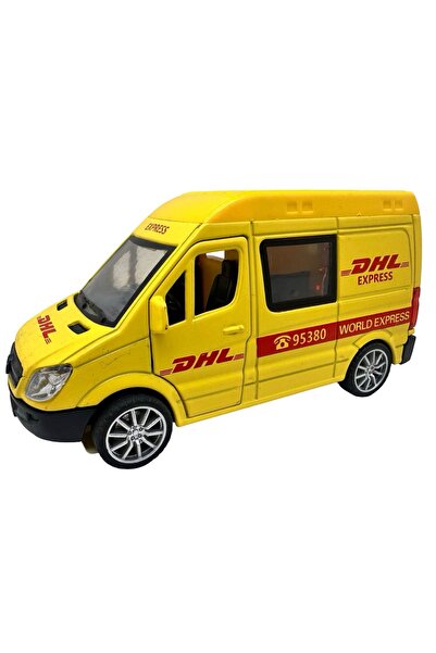 JPT Mercedes Sprinter DHL 1:30 Μοντέλο από χυτό μέταλλο, με φώτα και ήχο