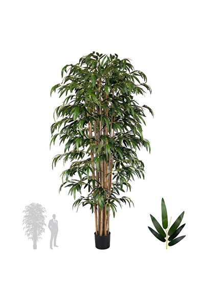 Roberto Rossi Bambus artificial H240cm cu 12 tulpini si 2640 frunze