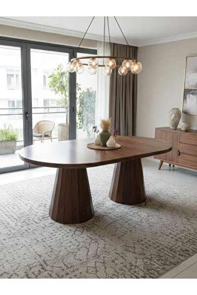 Gazzini Furniture Ligna Açılır Masif Ahşap Yemek Masası