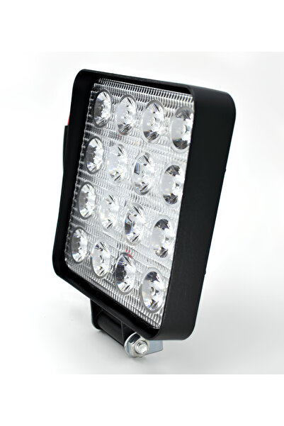 Advo ÇALIŞMA LAMBASI 10V-30V 48W 16 LED KARE 2,2cm (İNCE) Kamyonet Traktör Uz...