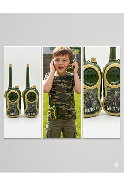 sfs elektrik ASKERİ TELSİZ OYUNCAK Pilli AskerTelsizi Walkie Talkie