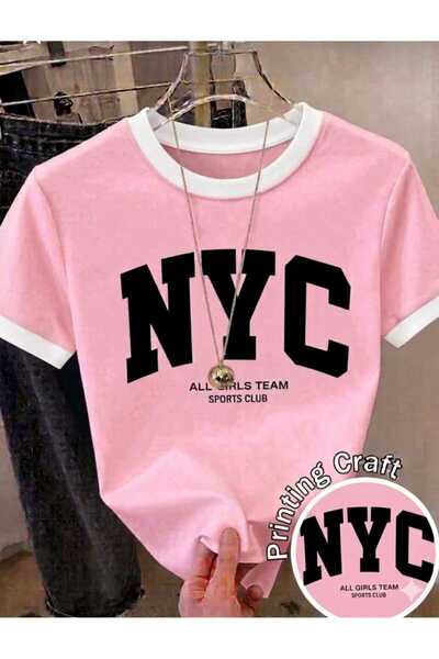 COHERENT Unisex Ανδρικό/Γυναικείο T-Shirt NYC με ΔΙΑΦΟΡΕΤΙΚΟ ΚΟΛΑΡΟ Προσαρμοσ...