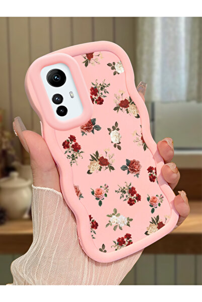 Hontinga Redmi Note 12S Uyumlu Darbeye Dayanıklı Basit Pembe Silikon Telefon ...