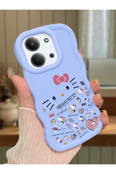 Hontinga Xiaomi Redmi 15C 5G Uyumlu Darbeye Dayanıklı Basit Mavi Silikon Tele...