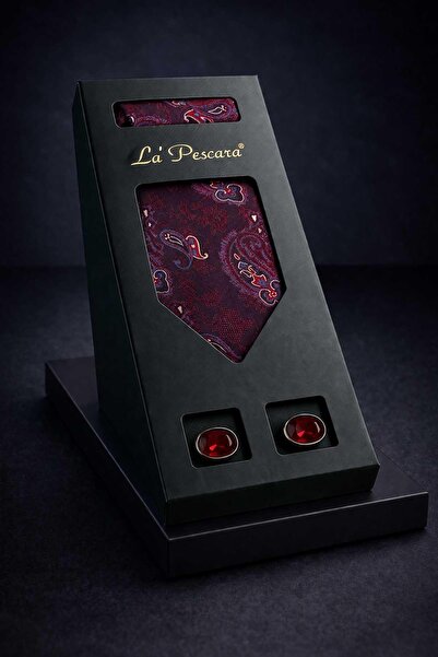 Kravatkolik Κλασικό σετ δώρου για άνδρες με μαντήλι και μανικετόκουμπα σε χρώ...