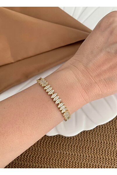 Vip 14K Zirkon Taşlı Tasarım Bileklik