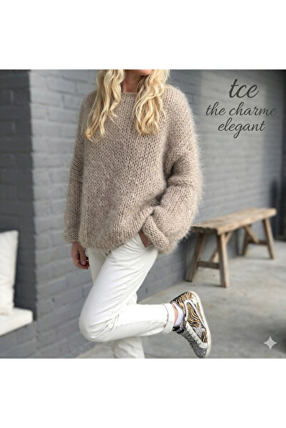 tce the charme elegant πλεκτό στο χέρι γυναικείο πουλόβερ