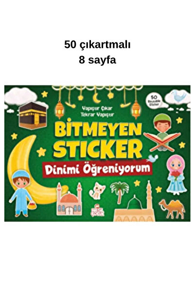 Glanart dinimi öğreniyorum bitmeyen sticker defteri 50 çıkartmalı 8 sayfa