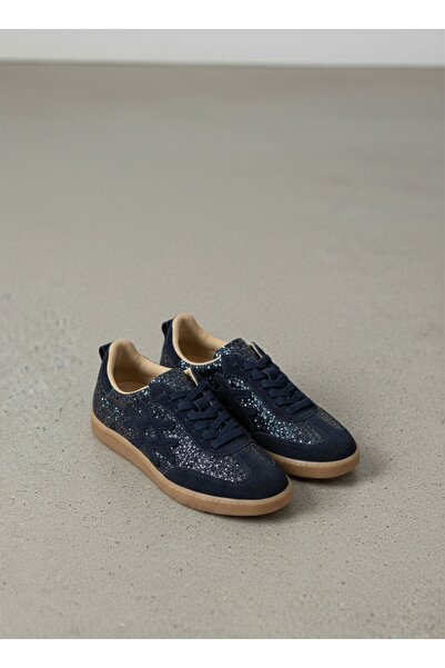 NUR KARACA 26Y-088-7152 Genuine Leather Sneaker with Glitter Detail Stylish S...