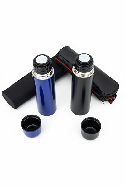 VİBEFLASK 500 ml 2'li Termos Takımı - 304 Paslanmaz Çelik - Lacivert & Siyah ...