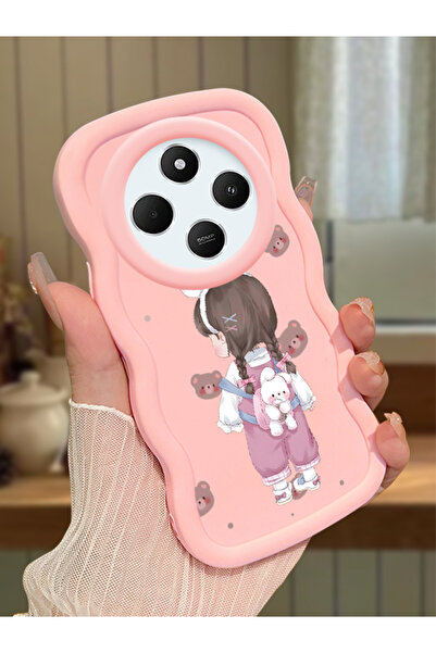 Hontinga Redmi 14C Uyumlu Darbeye Dayanıklı Basit Pembe Silikon Telefon Kılıf...