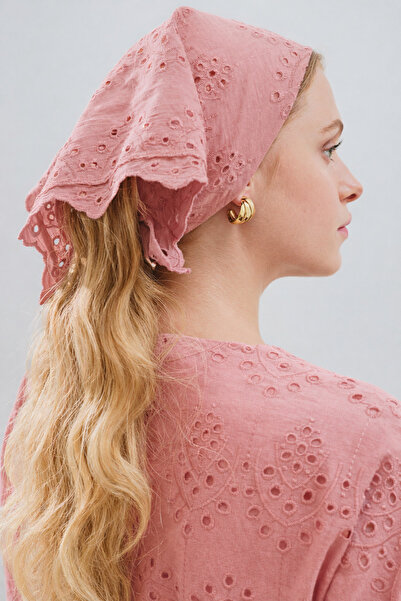 Behills Γυναικείο ρετρό φουλάρι μπαντάνα με κεντημένο σχέδιο και λεπτομέρειες...