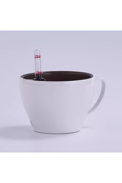 Roberto Rossi Ghiveci inteligent H13xD18 cm RobertoRossi Cup alb lucios