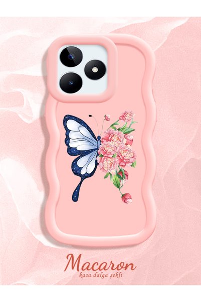 CHICASELUX Simple Pink Silicone Phone Case Butterfly Pattern Compatible with ...