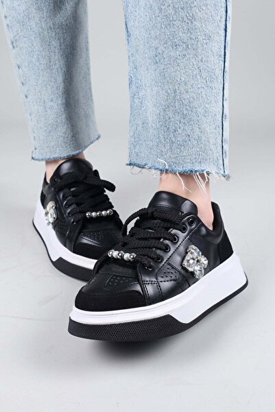 Birikon VINAY Αθλητικά Παπούτσια με Πέτρινα Αξεσουάρ ΜΑΥΡΟ