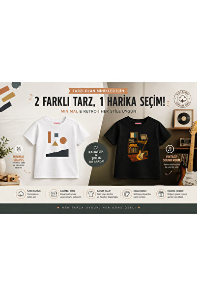 Rabona Fashion Retro set dječjih majica od 2 dela
