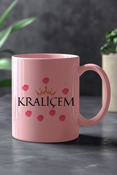 giftkonsept My Queen Printed Crown and Rose Detailed Mother's Day Gift White/...