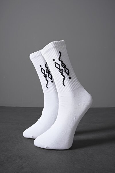 Slatra Λευκές κάλτσες με μικρό φίδι