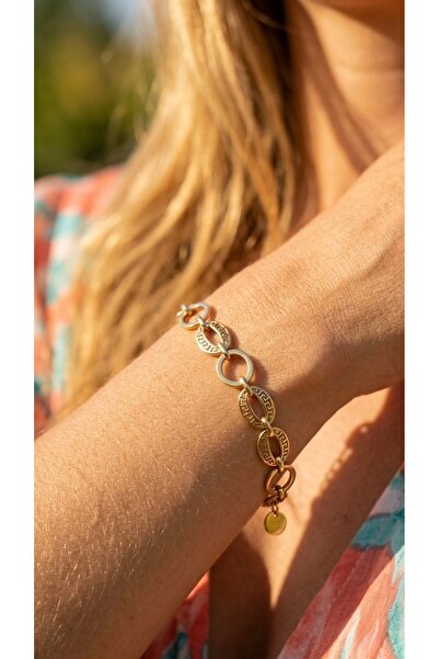 İNN JEWELLERY Steel Bracelet, Anti-Tarnish, Anti-Allergic, with Vip Figure (2...