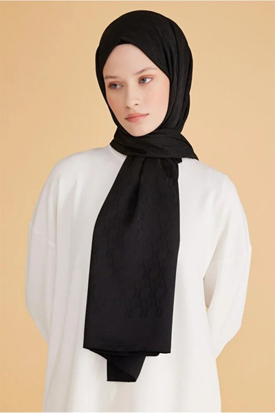 Belli Γεωμετρικό Σχέδιο Φρέσκο Μαύρο Σάλι Ζαφείρι 3 100