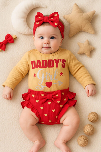miyrem Daddy's Girl Bandana Baby Girl Set