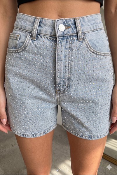 MUG collection Women's Shorts Denim Stone Hit Model