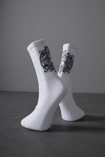 Slatra White Back Eye Socks