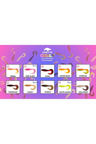 Caretta CURLY 5CM 5PCS.