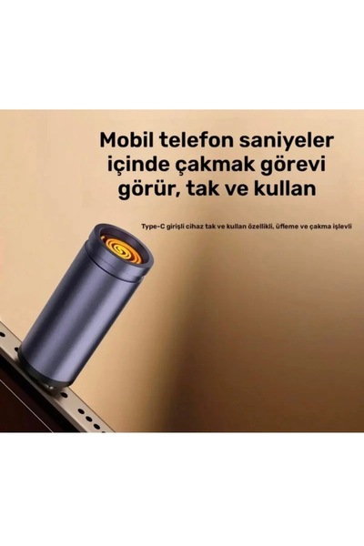 instatech Type-C Çakmak, Akıllı Telefon, Powerbank ve Araç, Type-C Cihaza Tak...
