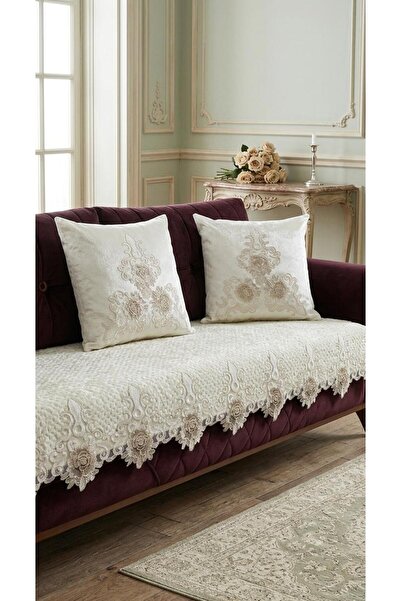 DECORA CASA HOME COLLECTİON Αντιολισθητική βάση Γαλλικό βελούδινο σετ κάλυμμα...