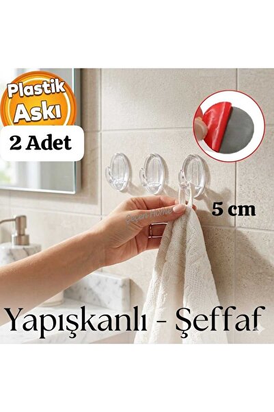 ÇEÇEN HOME (2 komada) Ovalna lepljiva vješalica za kupaonski umivaonik i kuhi...