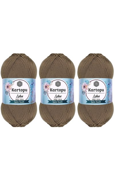 Kartopu LOTUS Merserize Görünümlü El Örgü İpliği 100 Gr 3 ADET RENK : K833