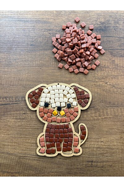 Karsan Mozaik 18x16,5cm Köpek Figür Çocuk Mozaik Seti - Okul Etkinlik