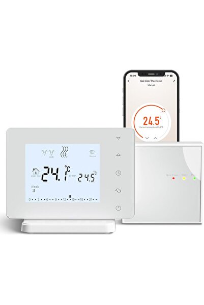 BEOK CONTROLS Beok Έξυπνος Θερμοστάτης για Ενδοδαπέδια Θέρμανση με Νερό και Λ...