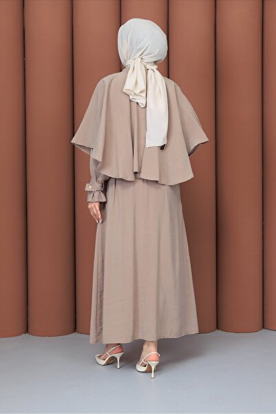 PAVENTİ Extraordinary Double Suit with Sleeve Epaulettes Cream