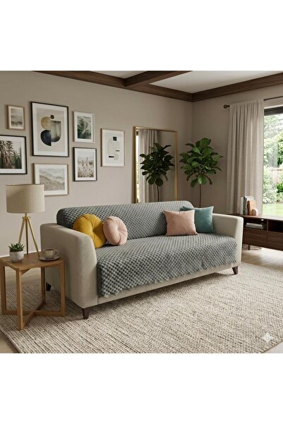 DECORA CASA HOME COLLECTİON Κάλυμμα καναπέ και κάλυμμα καναπέ-κρεβάτι με βελο...