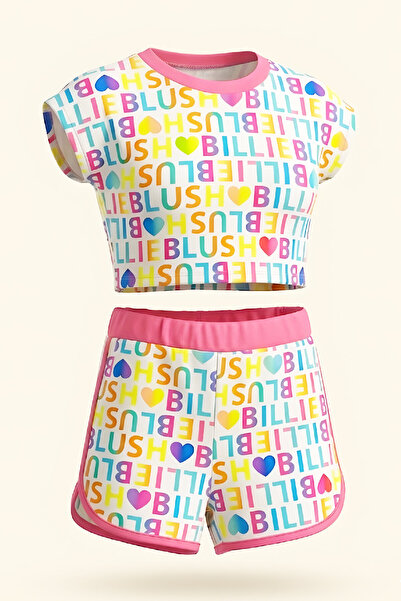 MODANINO Σετ μαγιό για κορίτσια - Κοντομάνικο με στάμπα και σορτς 5-14 ετών 1...