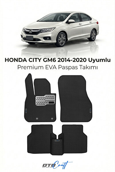 OTOCRAFT Honda City Gm6 (2014-2020) Araca Özel 3D Havuzlu Eva Paspas Tam Set ...
