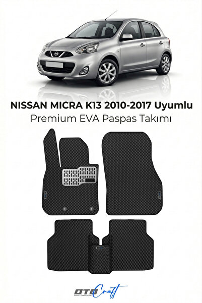 OTOCRAFT Nissan Micra K13 (2010-2017) Araca Özel 3D Havuzlu Eva Paspas Tam Se...