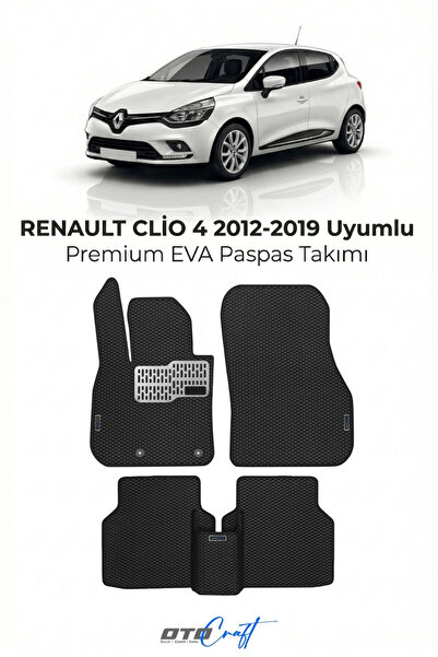 OTOCRAFT Renault Clio 4 (2012-2019) Araca Özel 3D Havuzlu Eva Paspas Tam Set ...