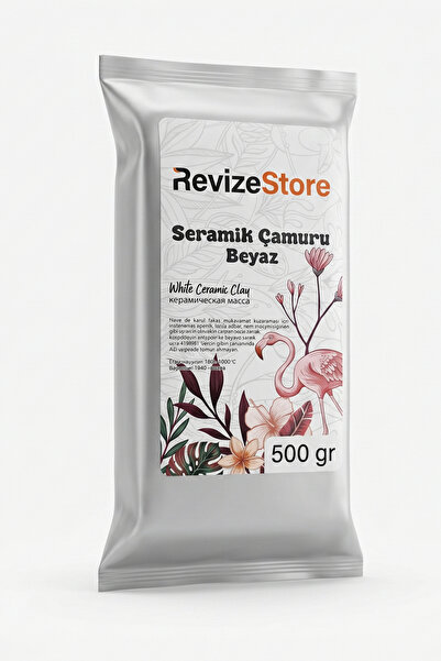 Beyaz Renkli Hobi Amaçlı 500 gr Seramik Kili Hobi Dekorasyon ve Oyun Amaçlı Beyaz Kil Oyun Hamuru
