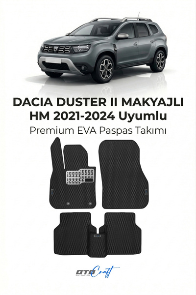 OTOCRAFT Dacia Duster II Makyajlı Hm (2021-2024) Araca Özel 3D Havuzlu Eva Pa...
