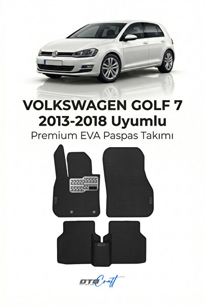 OTOCRAFT Volkswagen Golf 7 (2013-2018) Araca Özel 3D Havuzlu Eva Paspas Tam S...
